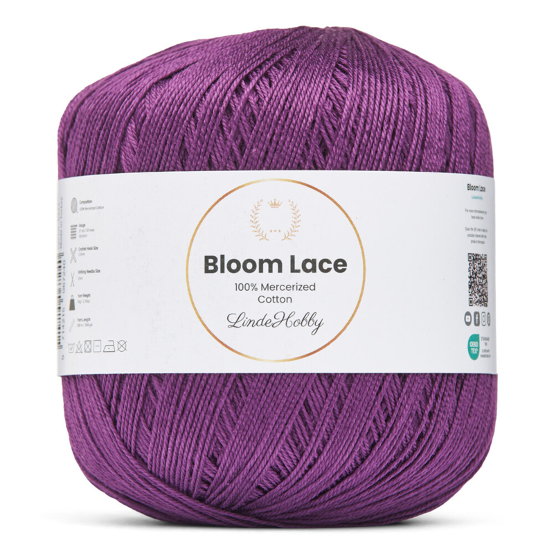LindeHobby Bloom Lace Mercerized Cotton 13 Purple