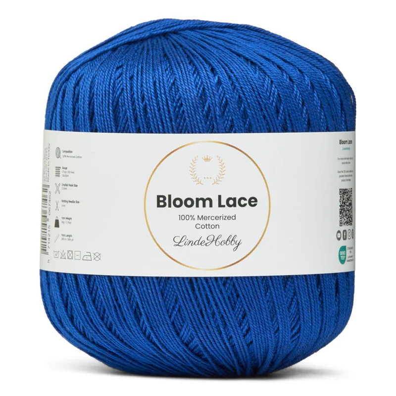 LindeHobby Bloom Lace Mercerized Cotton 35 Royal blue