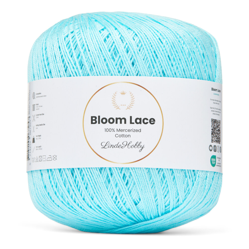 LindeHobby Bloom Lace Mercerized Cotton 14 Sky blue