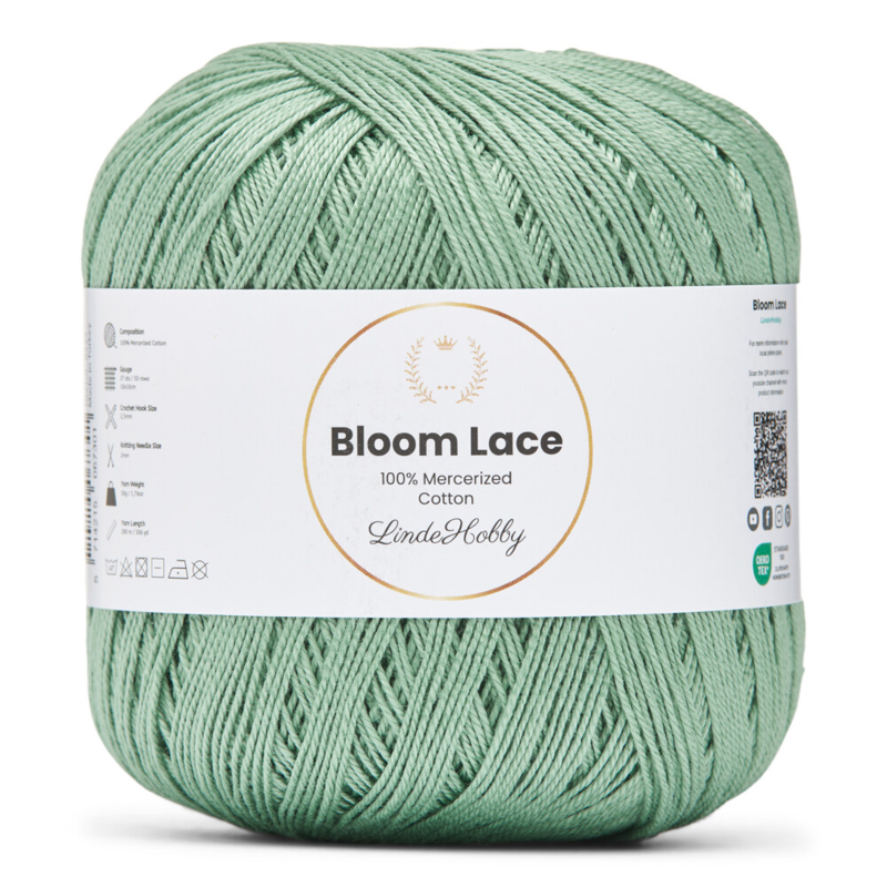 LindeHobby Bloom Lace Mercerized Cotton 19 Vintage green