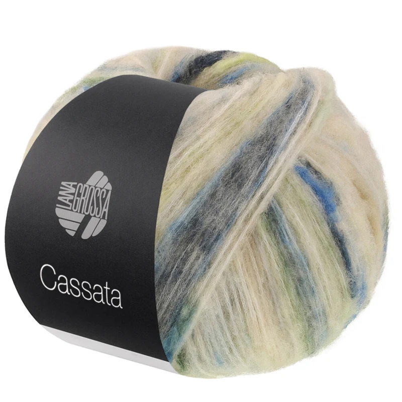 Lana Grossa Cassata 15 Pale yellow/May green/gray green/blue/sand yellow