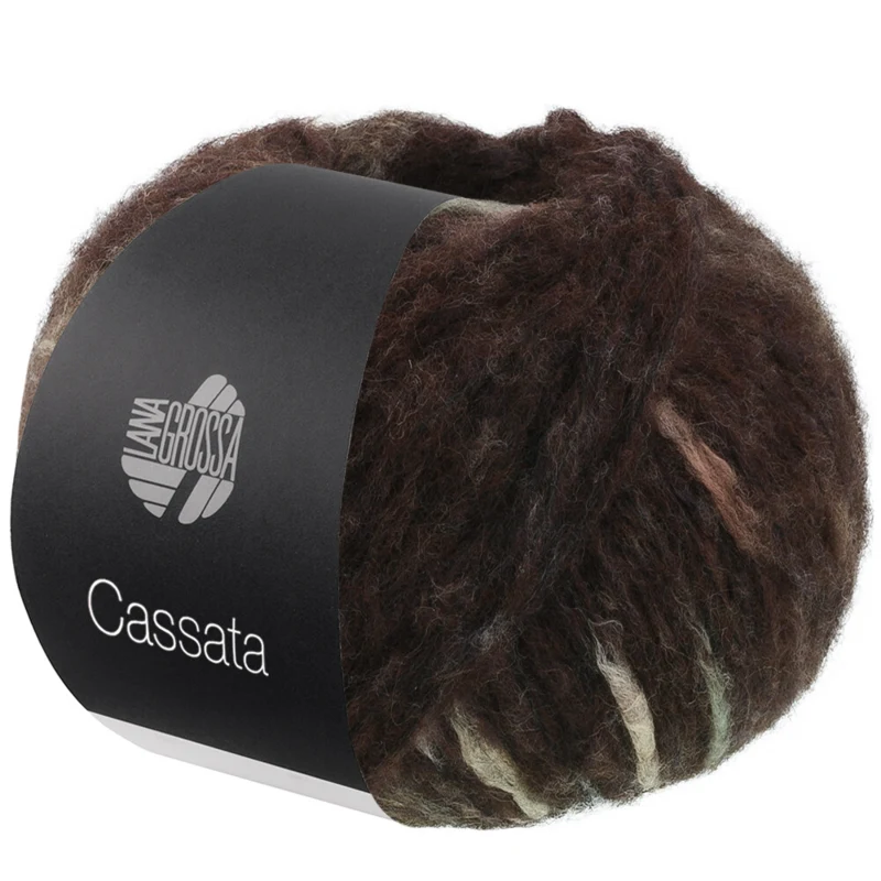 Lana Grossa Cassata 19 Dark brown/sand beige/nougat/green gray