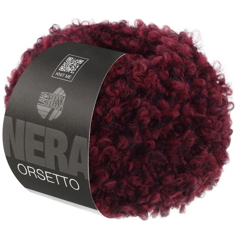 Lana Grossa Orsetto 102 Burgundy/Black