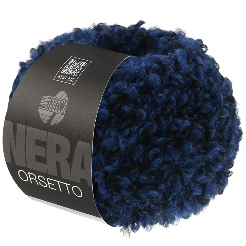 Lana Grossa Orsetto 107 Dark blue/Black