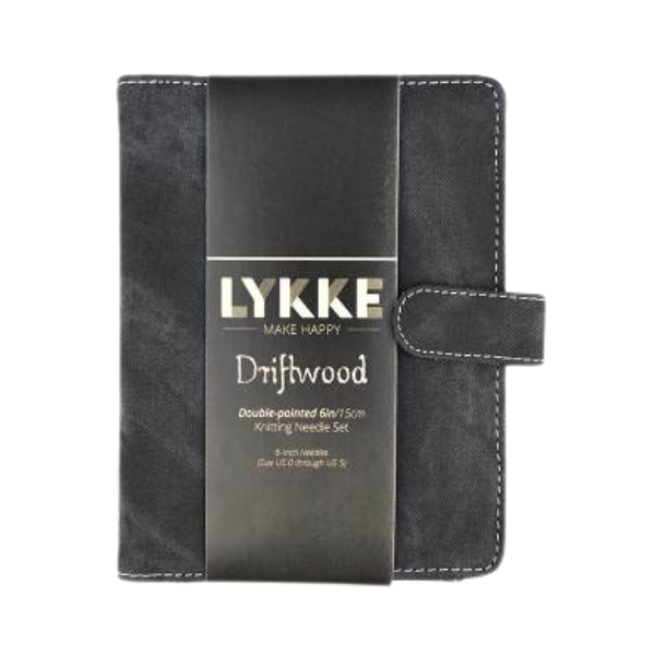 LYKKE Double-Pointed Needle Set Driftwood, Grey, 6" (US 0-5)