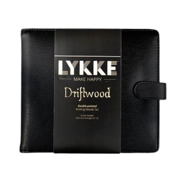 LYKKE Double-Pointed Needle Set Driftwood, Black, 6" (US 6-13)