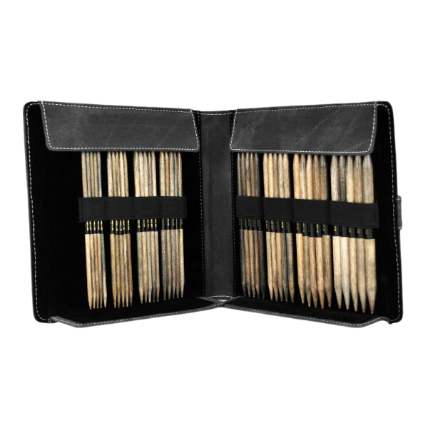 LYKKE Double-Pointed Needle Set Driftwood, Grey, 6" (US 6-13)