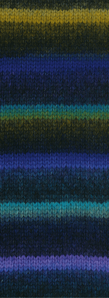 Lana Grossa Bomba 06 Bottle-/opal green/aubergine/navy/dark-/petrol blue