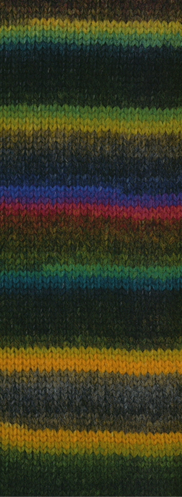 Lana Grossa Bomba 04 Rust/dark petrol/-olive/white-/grey green/purple/blackberry/grey yellow