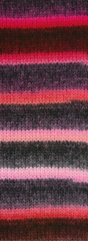 Lana Grossa Bomba 02 Pink/fuchsia/coral/blackberry/grey red/grey pink/dark grey