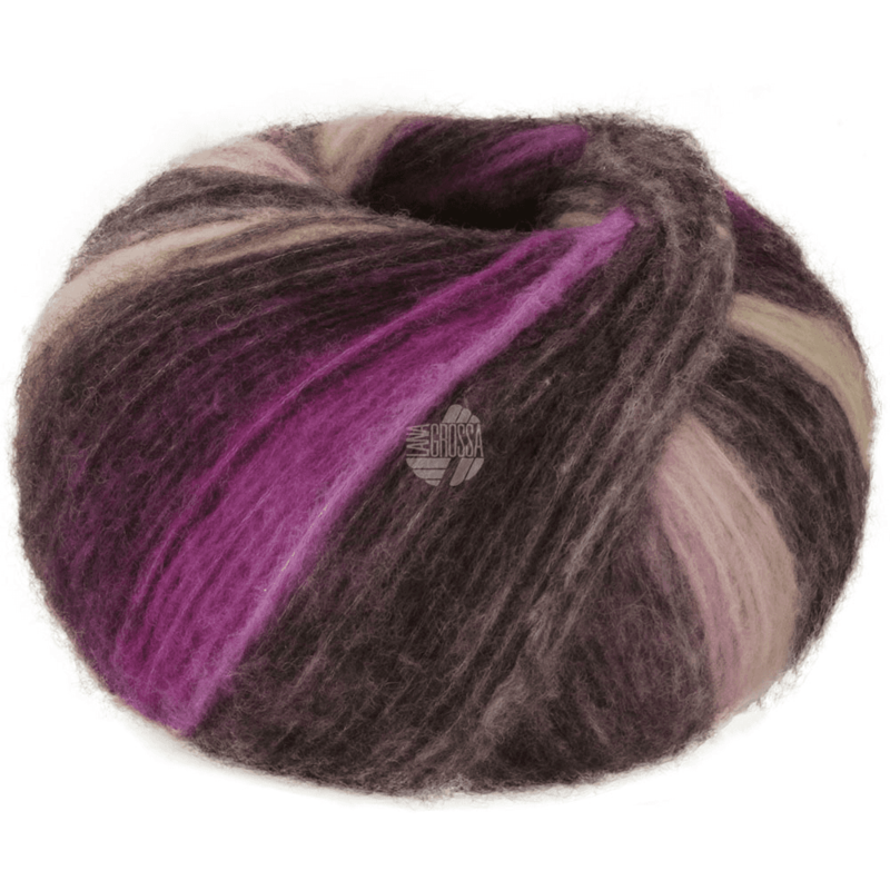 Lana Grossa Bomba 10 Orchid/blackberry/grey beige/grey green/dark grey