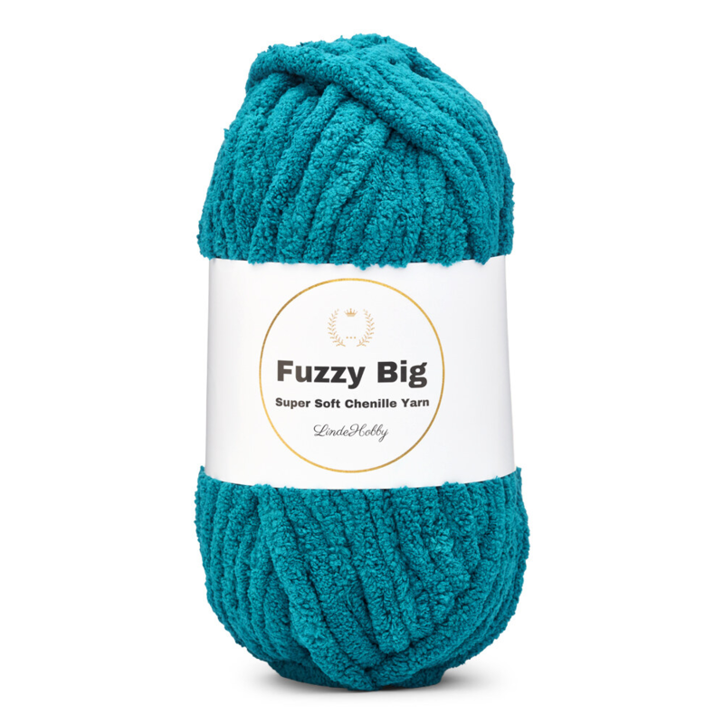 LindeHobby Fuzzy Chenille BIG 18 Petrol green / dark turquoise