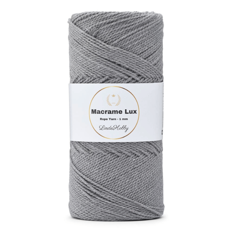 LindeHobby Macrame Lux, Rope Yarn, 1 mm 04 Smoked