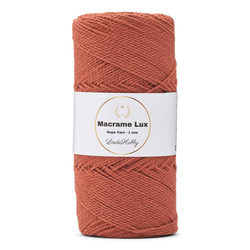 LindeHobby Macrame Lux, Rope Yarn, 1 mm 09 Burnt orange
