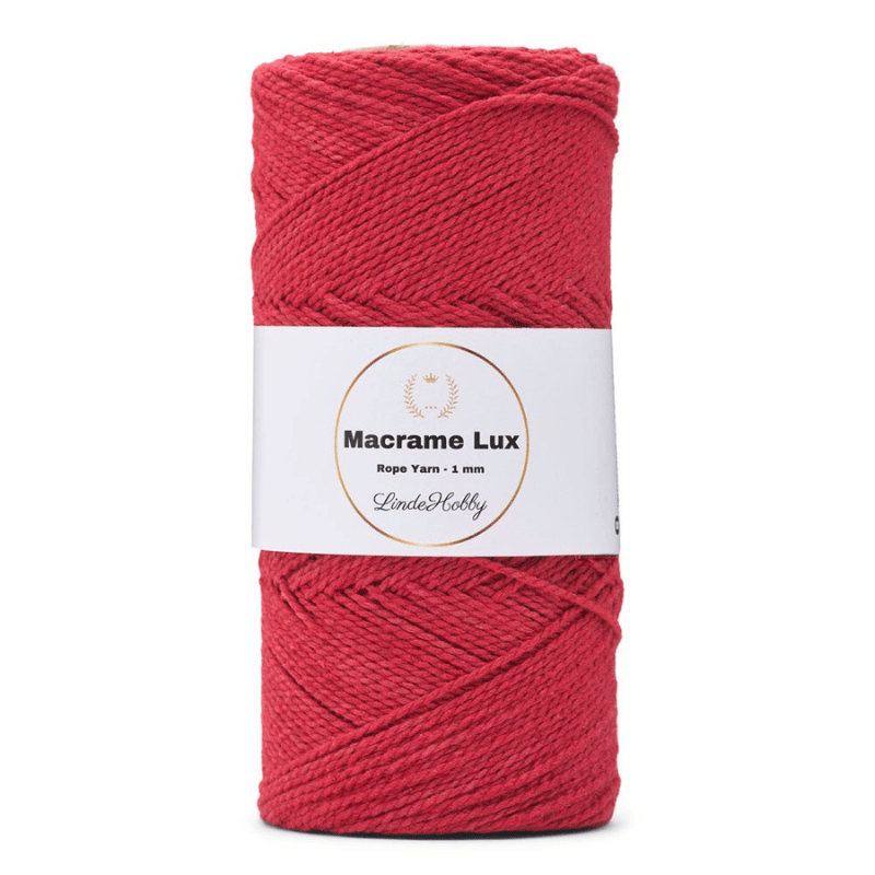 LindeHobby Macrame Lux, Rope Yarn, 1 mm 10 Red