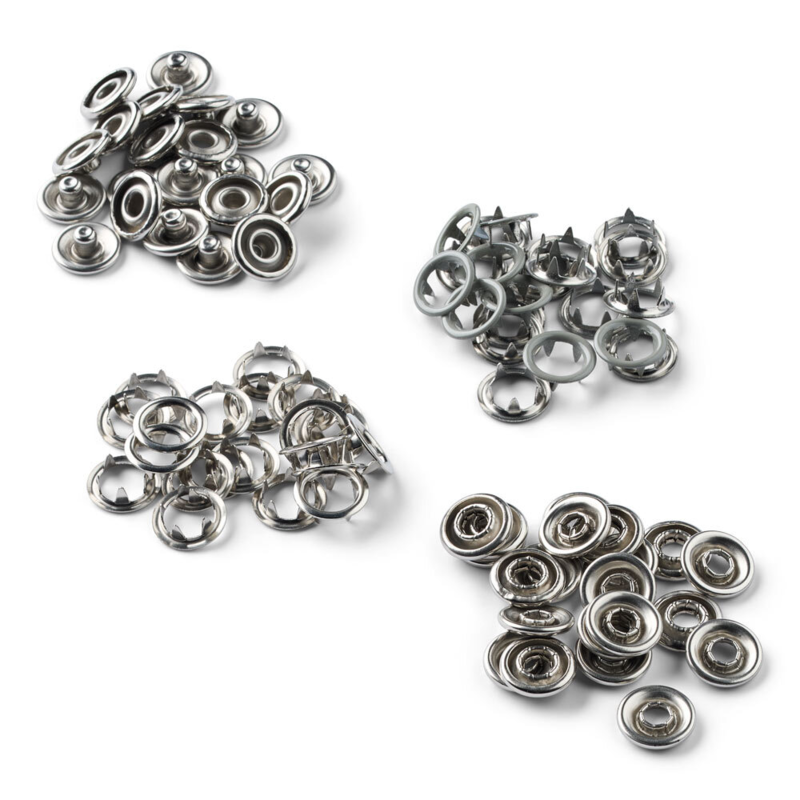 LindeHobby Snap Buttons, 20 pcs, 9.5 mm Smoke