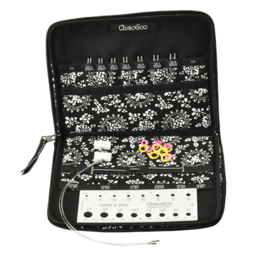 ChiaoGoo Interchangeable Circular Needle Set Spin Bamboo Complete 4"