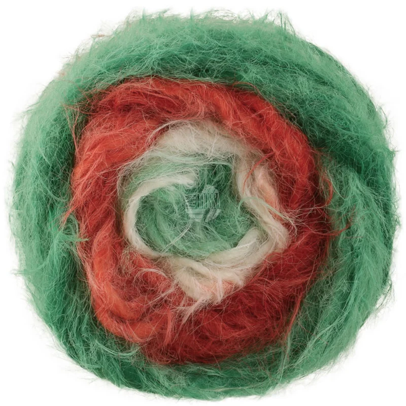Lana Grossa Basta Mista 799 Green/White/Red