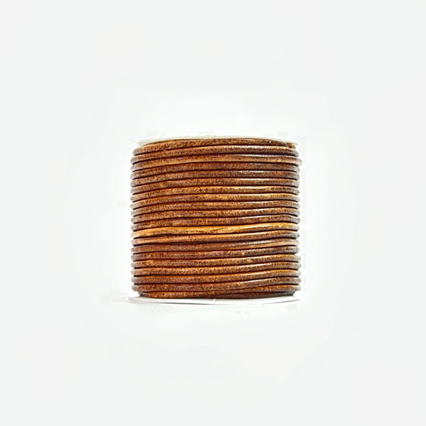 HobbyArts Leather Cord, 10 m, Dark Natural 2.00 mm