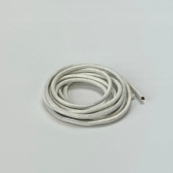 HobbyArts Leather Cord, 1 m, White 1.50 mm