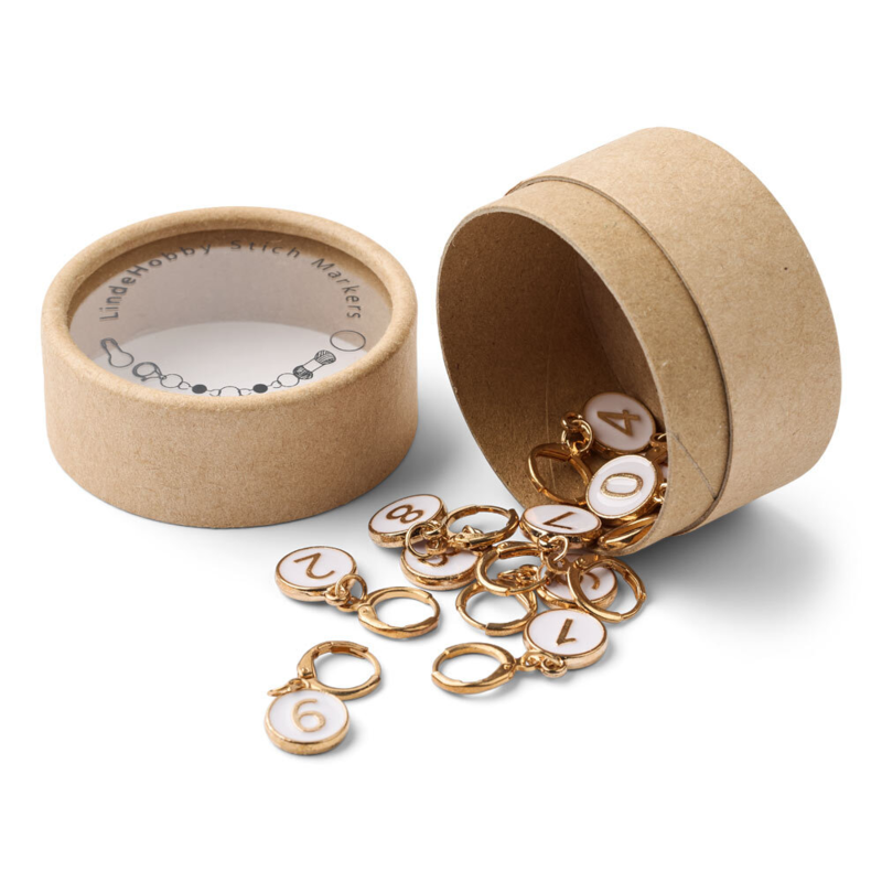 LindeHobby Stitch Markers with Clasp, numbers 0-9