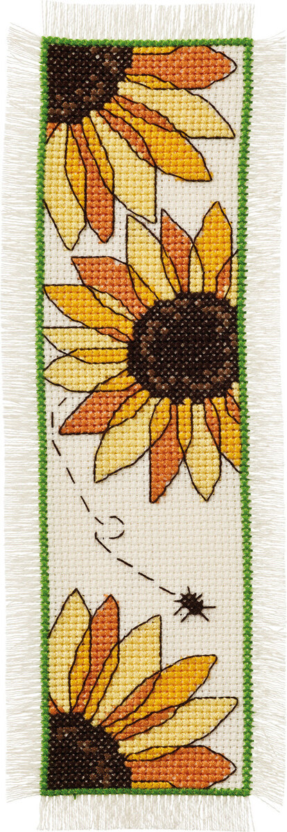 Embroidery Kit Sunflowers 7 x 22 cm / 3 x 9 in