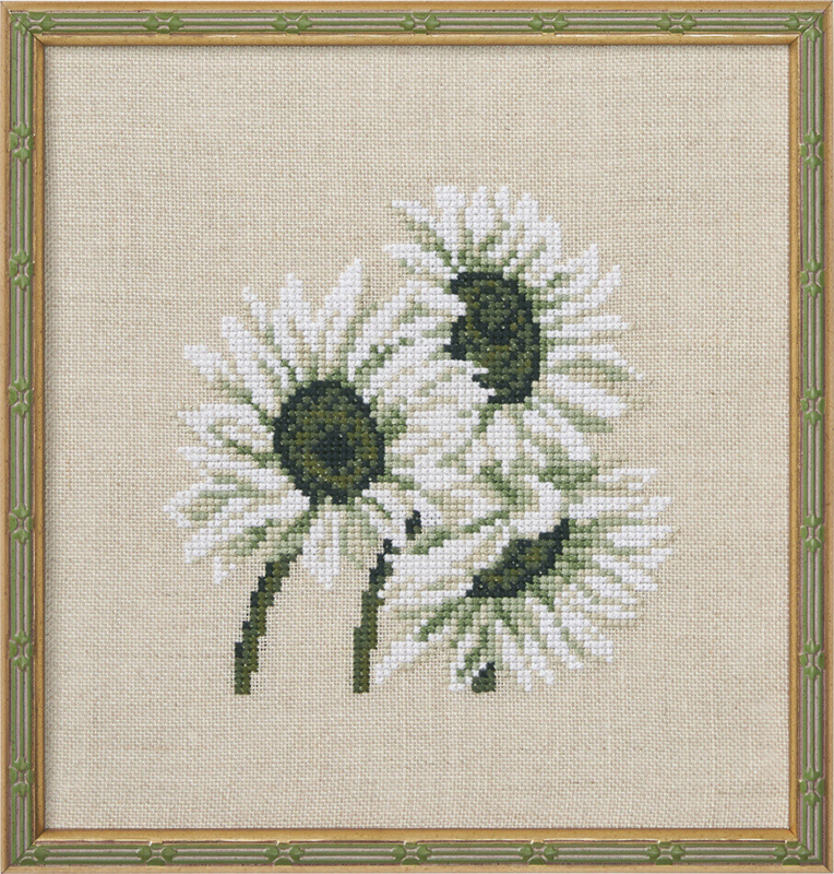 Embroidery Kit Sunflower 18 x 19 cm / 7.09 x 7.48 in