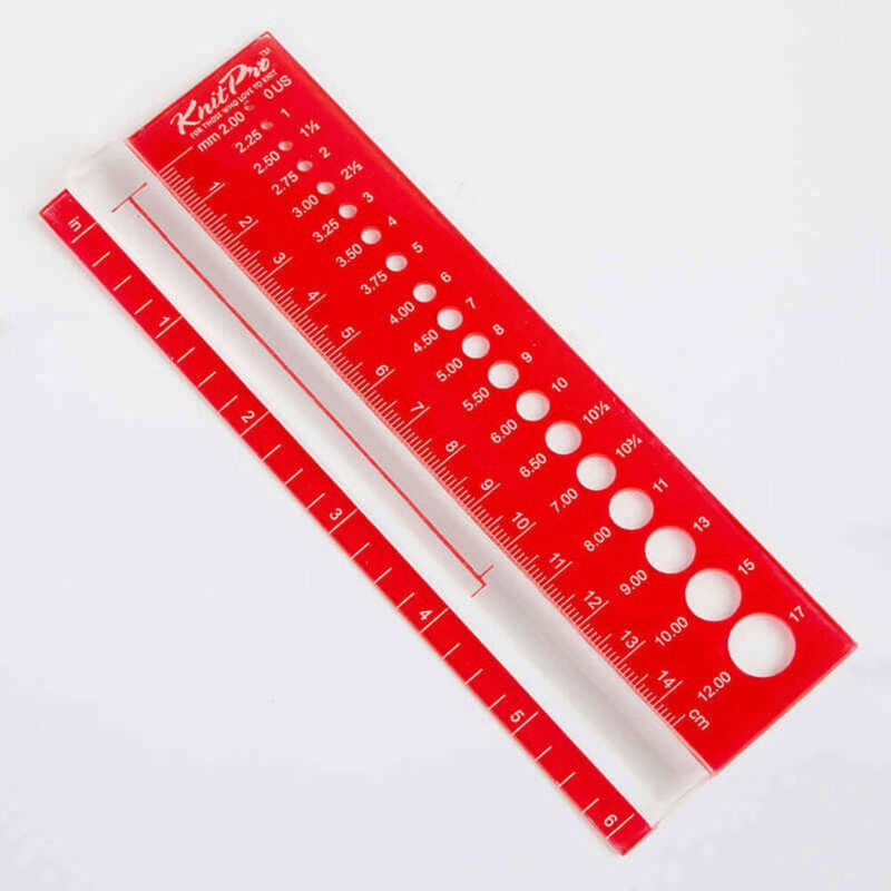KnitPro Needle Gauge Red (US 0–17)