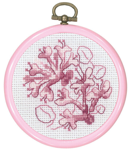 Embroidery Kit Pink Honeysuckle 8 cm / 3.15 in dia.
