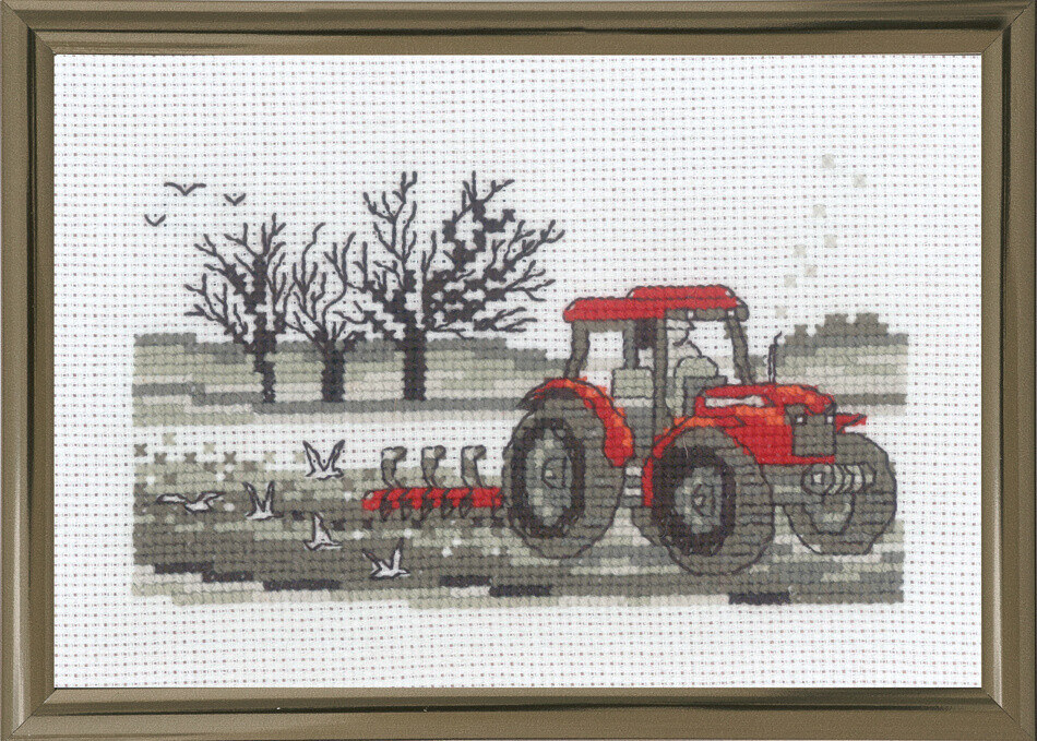 Embroidery Kit Tractor R5794 15 x 10 cm / 6 x 4 in
