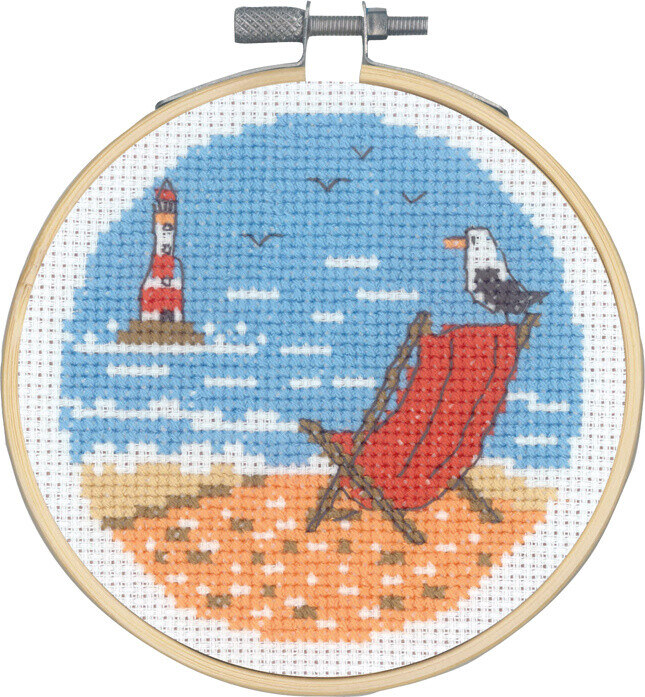 Embroidery Kit Deck chair / seagulls w/ 5810 / 10 10Ø