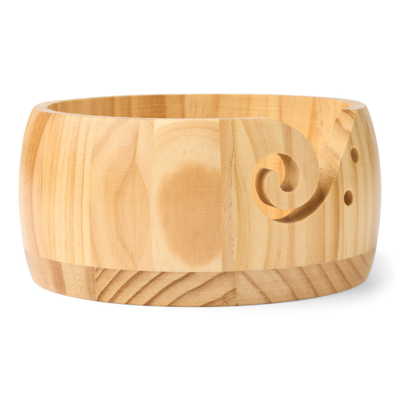 HobbyArts Yarn Bowl, Light Wood, 3.2"x5.1" (8x13 cm)
