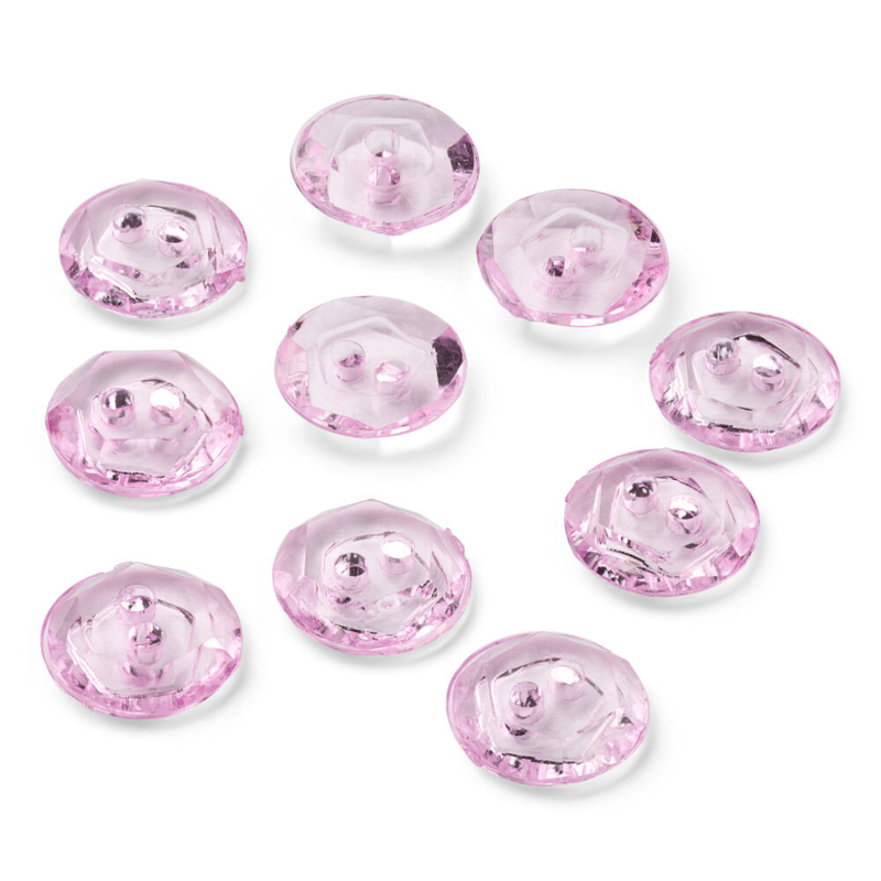 LindeHobby Crystal Buttons, Lilac, 12 mm, 10 pcs