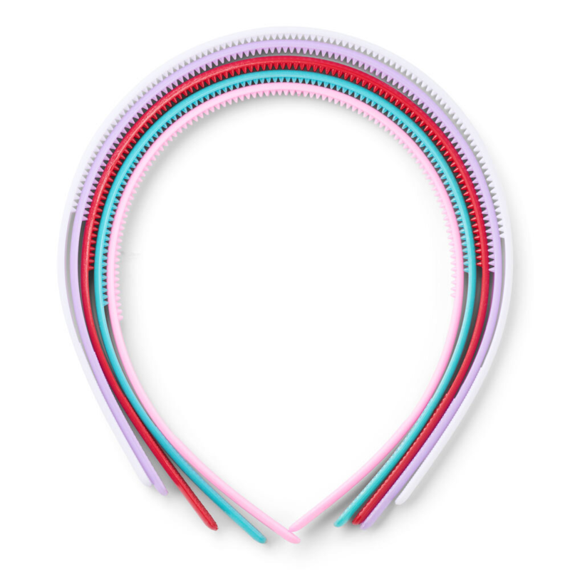 LindeHobby Hair Band, Multi Color, 8 mm, 5 pcs