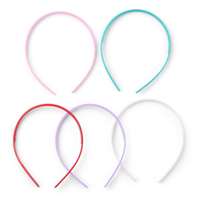 LindeHobby Hair Band, Multi Color, 8 mm, 5 pcs