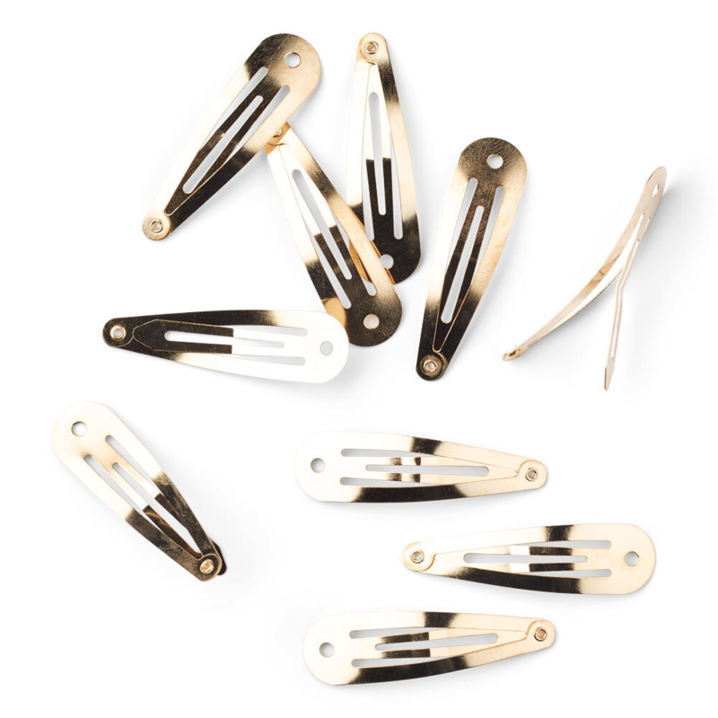LindeHobby Hair Clips, Gold, 45x14 mm, 10 pcs