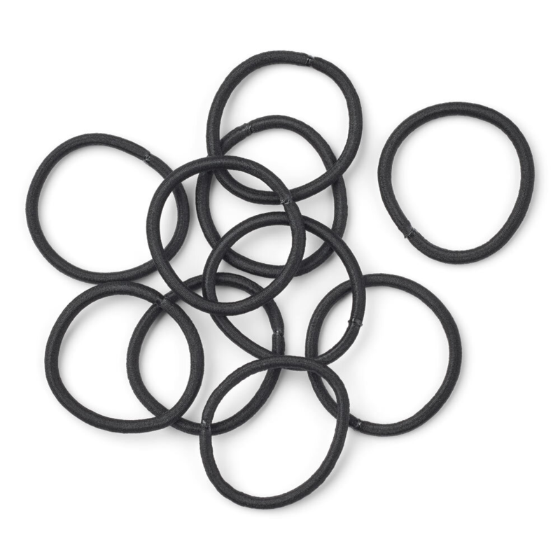 LindeHobby Hair Elastics, Black, 45 mm, 10 pcs