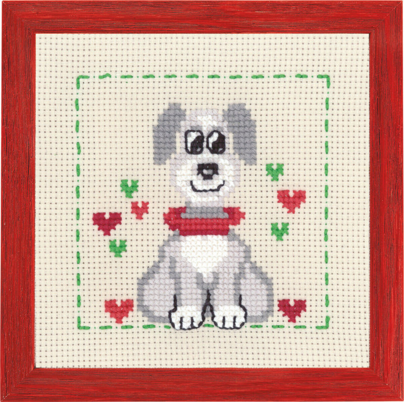 Embroidery Kit MFK Dog R/5387 19 x 19 cm / 7.48 x 7.48 in