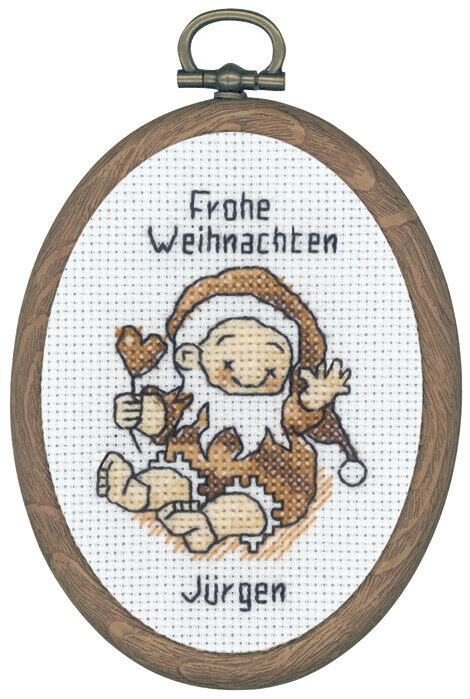 Embroidery Kit Sitting Gnome w/5961/60 7x9 cm / 3x4 in