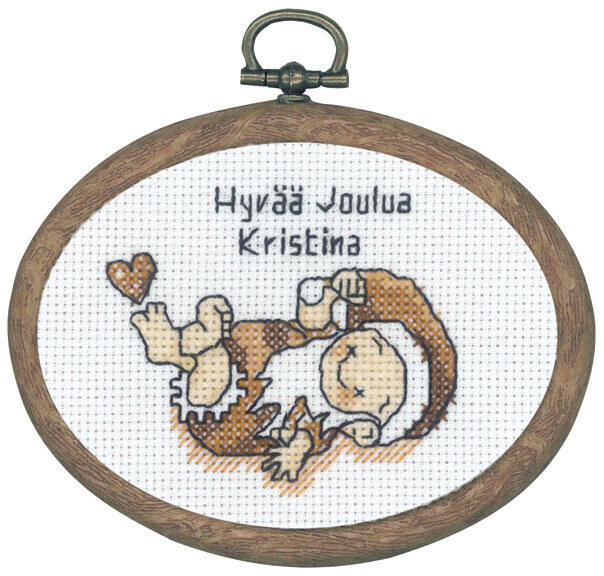 Embroidery Kit Reclining Elf m/5961/60 9 x 7 cm / 3.54 x 2.76 in