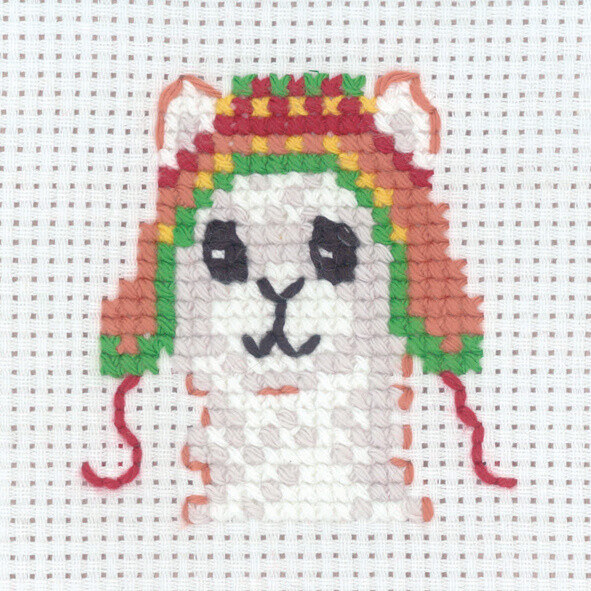 Embroidery Kit Alpaca 8 x 8 cm / 3.15 x 3.15 in