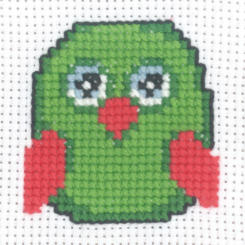 Embroidery Kit Owl 8 x 8 cm / 3.15 x 3.15 in