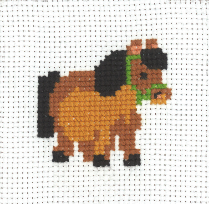 Embroidery Kit MFK Horse 8 x 8 cm / 3.15 x 3.15 in