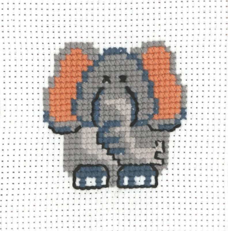 Embroidery Kit MFK Elephant 8 x 8 cm / 3 x 3 in