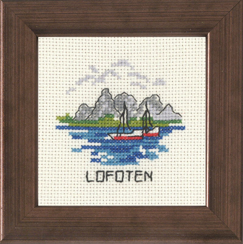Embroidery Kit Lofoten 10 x 10 cm / 3.94 x 3.94 in R5370