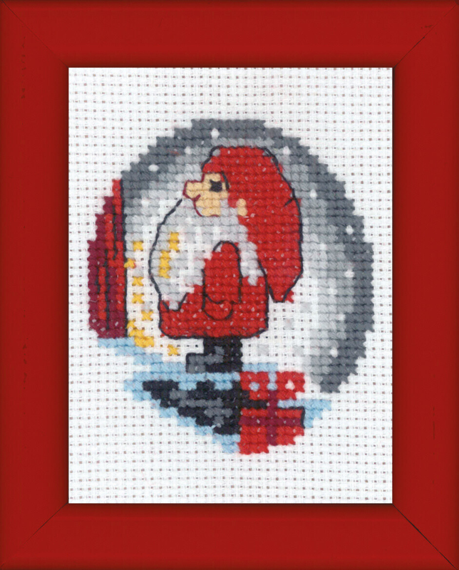 Embroidery Kit Pixie on stairs picture 6 x 8 cm / 2.36 x 3.15 in