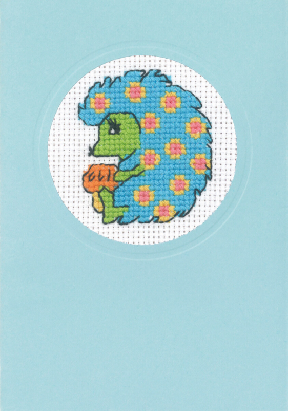 Embroidery Kit Hedgehog & Mushroom 9 x 13 cm / 3.54 x 5.12 in