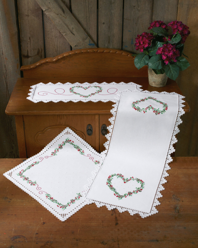 Embroidery Kit Hardanger with Winter Berries 49x49 cm / 19.29x19.29 in