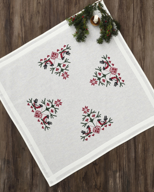 Embroidery Kit Birds with Hearts XXX 80 x 80 cm / 31.50 x 31.50 in