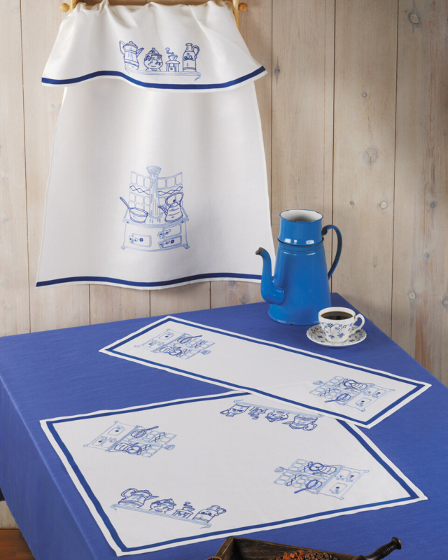 Embroidery Kit TG with yarn stove + ribbon 63x63 cm / 24.8x24.8 in